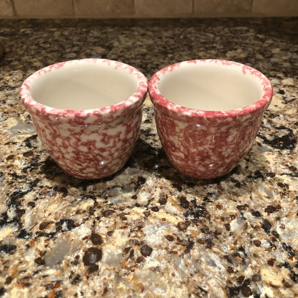 Gerald E. Henn Spongeware Old Glory Teacups